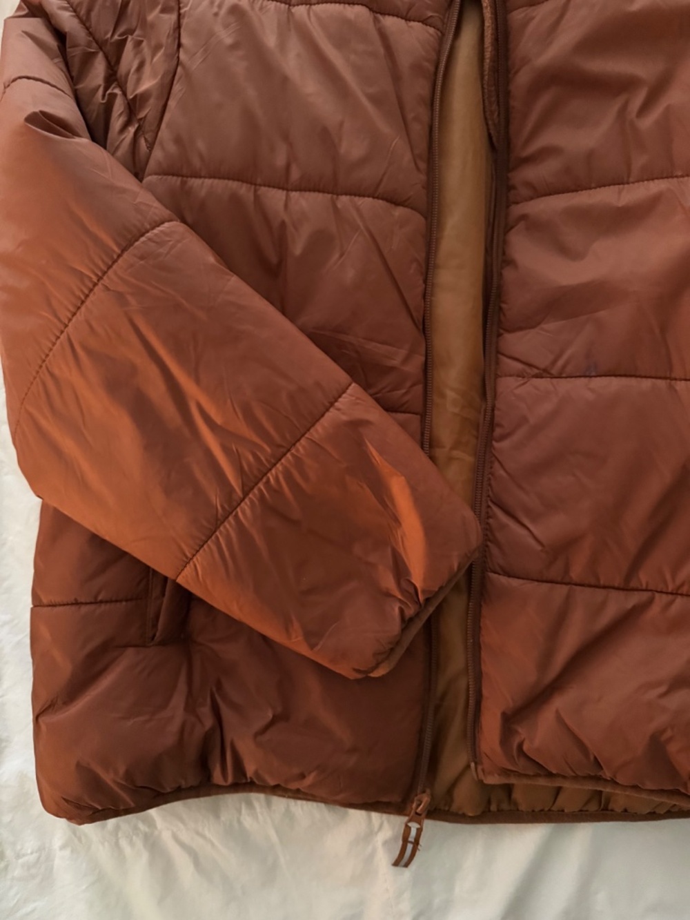 Universal Thread Rust Puffer Coat - Picture 2 of 3